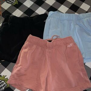 Hollister Shorts Set - Black, Blue, Pink